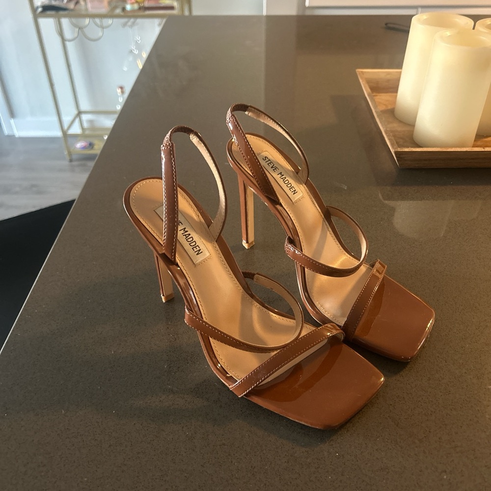 Steve Madden Tan Strappy Heels